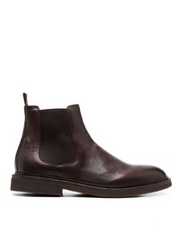 Мужские темно-коричневые кожаные ботинки челси от Brunello Cucinelli