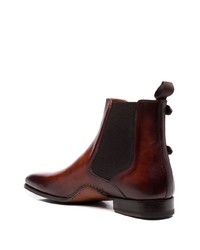 Мужские темно-коричневые кожаные ботинки челси от Magnanni