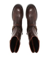 Мужские темно-коричневые кожаные ботинки челси от Dolce & Gabbana