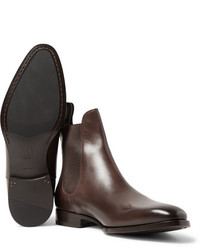 Мужские темно-коричневые кожаные ботинки челси от Dunhill