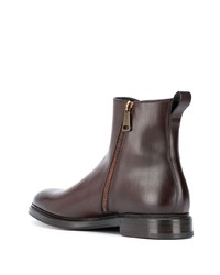 Мужские темно-коричневые кожаные ботинки челси от Dolce & Gabbana
