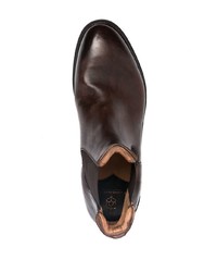 Мужские темно-коричневые кожаные ботинки челси от Silvano Sassetti