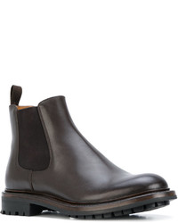 Женские темно-коричневые кожаные ботинки челси от Church's