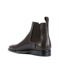 Мужские темно-коричневые кожаные ботинки челси от Lanvin