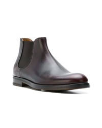 Мужские темно-коричневые кожаные ботинки челси от Doucal's