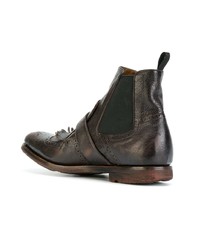 Мужские темно-коричневые кожаные ботинки челси от Church's