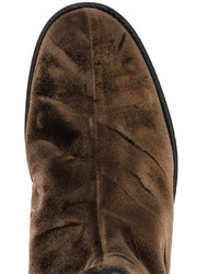 Мужские темно-коричневые кожаные ботинки челси от Ann Demeulemeester