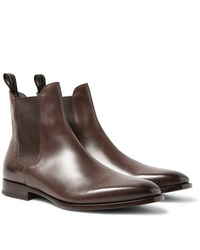 Мужские темно-коричневые кожаные ботинки челси от Dunhill
