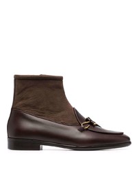 Мужские темно-коричневые кожаные ботинки челси от Edhen Milano