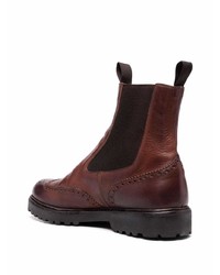 Мужские темно-коричневые кожаные ботинки челси от Eleventy