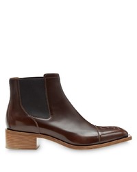 Мужские темно-коричневые кожаные ботинки челси от Fendi