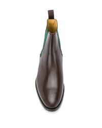 Мужские темно-коричневые кожаные ботинки челси от Scarosso