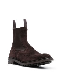 Мужские темно-коричневые кожаные ботинки челси от Tricker's