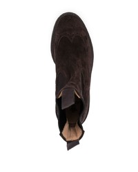 Мужские темно-коричневые кожаные ботинки челси от Tricker's