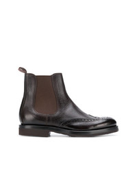 Мужские темно-коричневые кожаные ботинки челси от Henderson Baracco
