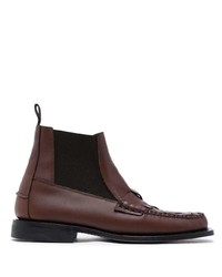 Мужские темно-коричневые кожаные ботинки челси от Hereu