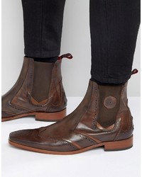 Мужские темно-коричневые кожаные ботинки челси от Jeffery West