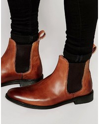 Мужские темно-коричневые кожаные ботинки челси от Lambretta