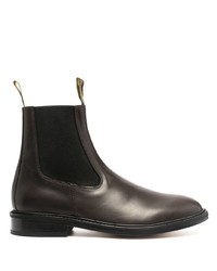 Мужские темно-коричневые кожаные ботинки челси от Lanvin