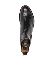 Мужские темно-коричневые кожаные ботинки челси от Officine Creative