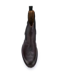 Мужские темно-коричневые кожаные ботинки челси от Eleventy