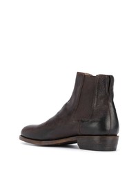 Мужские темно-коричневые кожаные ботинки челси от Ajmone