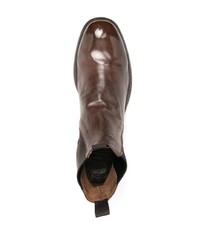 Мужские темно-коричневые кожаные ботинки челси от Officine Creative