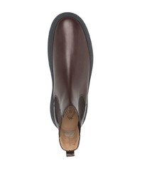 Мужские темно-коричневые кожаные ботинки челси от Tod's