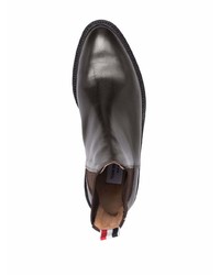 Мужские темно-коричневые кожаные ботинки челси от Thom Browne