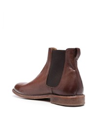 Мужские темно-коричневые кожаные ботинки челси от Moma