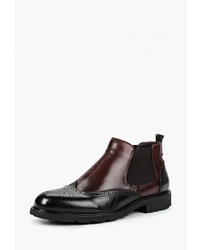 Мужские темно-коричневые кожаные ботинки челси от Marco Lippi