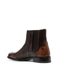 Мужские темно-коричневые кожаные ботинки челси от Etro