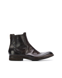 Мужские темно-коричневые кожаные ботинки челси от Pantanetti