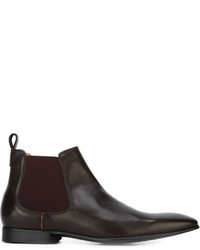 Мужские темно-коричневые кожаные ботинки челси от Paul Smith