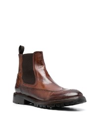 Мужские темно-коричневые кожаные ботинки челси от Eleventy