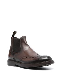 Мужские темно-коричневые кожаные ботинки челси от Doucal's