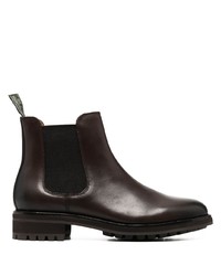 Мужские темно-коричневые кожаные ботинки челси от Polo Ralph Lauren