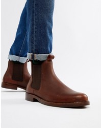 Мужские темно-коричневые кожаные ботинки челси от Polo Ralph Lauren