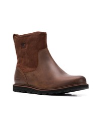 Мужские темно-коричневые кожаные ботинки челси от Sorel