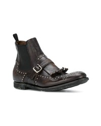 Мужские темно-коричневые кожаные ботинки челси от Church's