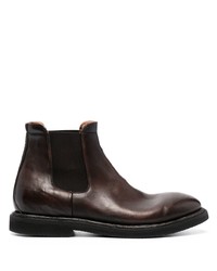 Мужские темно-коричневые кожаные ботинки челси от Silvano Sassetti