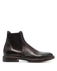 Мужские темно-коричневые кожаные ботинки челси от Silvano Sassetti