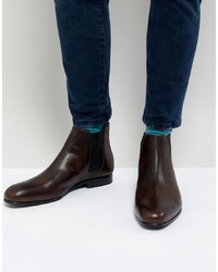 Мужские темно-коричневые кожаные ботинки челси от Ted Baker
