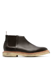 Мужские темно-коричневые кожаные ботинки челси от Thom Browne