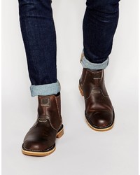 Мужские темно-коричневые кожаные ботинки челси от Timberland