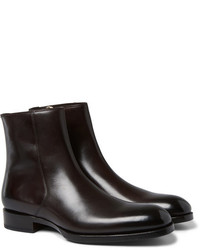 Мужские темно-коричневые кожаные ботинки челси от Tom Ford