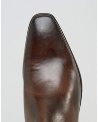 Мужские темно-коричневые кожаные ботинки челси от Base London