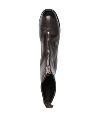 Мужские темно-коричневые кожаные ботинки челси от Guidi