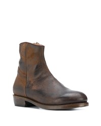 Мужские темно-коричневые кожаные ботинки челси от Ajmone