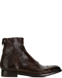 Мужские темно-коричневые кожаные ботинки от Alberto Fasciani